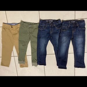 FOUR pairs of Cat & Jack Boys pants 4T